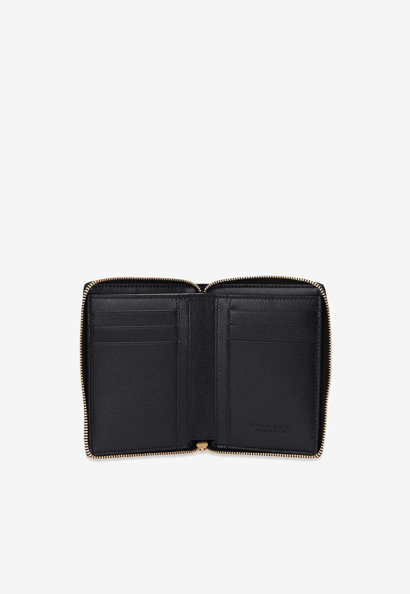 Zip Wallet in Intrecciato Leather