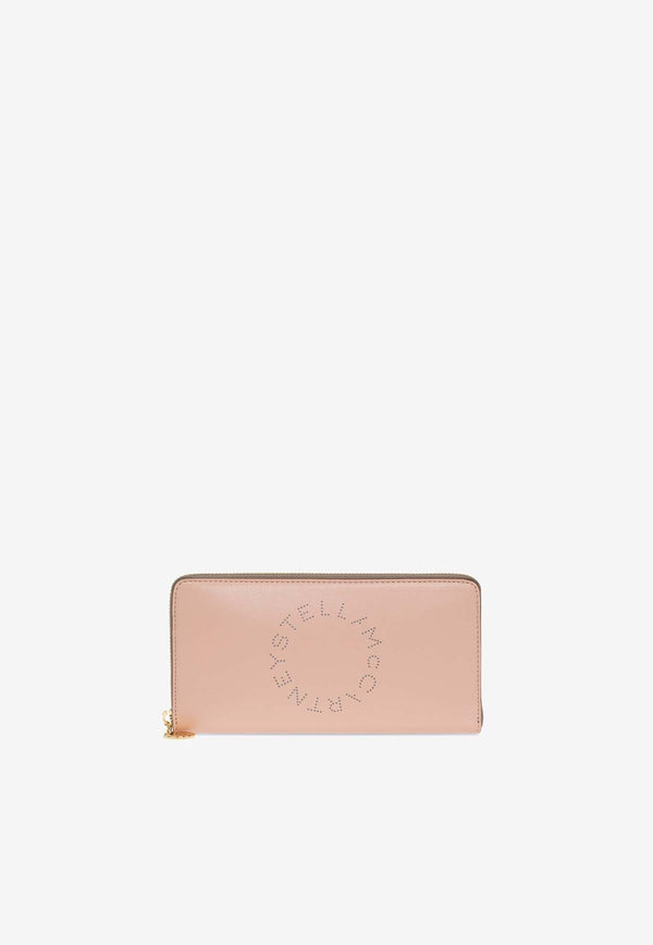 Perforated Logo Continental Zip Wallet