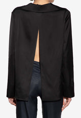 The Notte Logo-Charm Satin Shirt