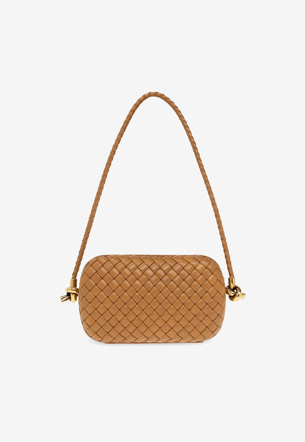 Knot Padded Intrecciato Leather Shoulder Bag