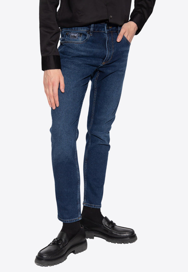 Tapered-Leg Logo Jeans