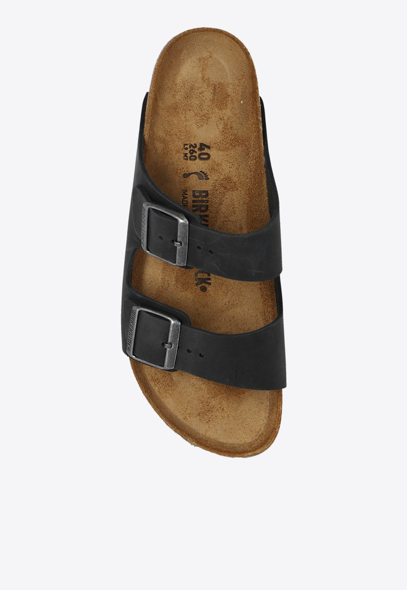 Arizona Double-Strap Leather Slides