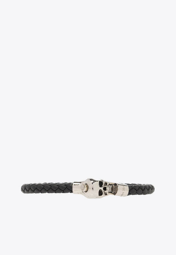 Skull Braided Leather Bracelet