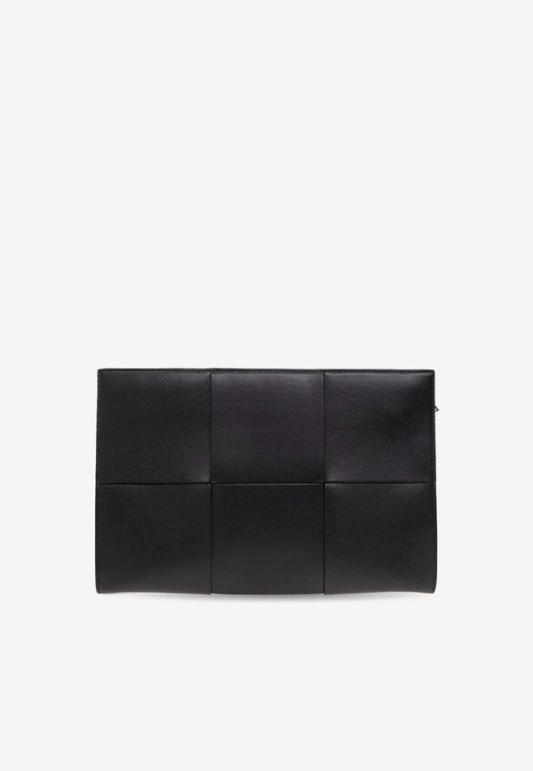 Arco Intrecciato Leather Document Holder