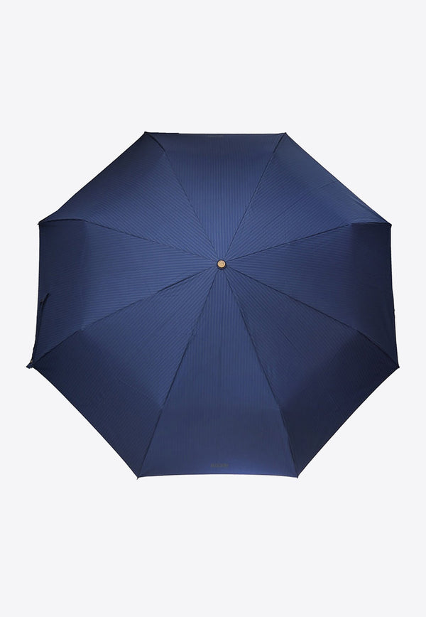 Pinstriped Folding Umbrella