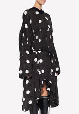 Backwrap Polka Dot Midi Dress