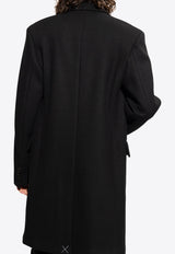 Single-Breasted Wool Jersey Coat