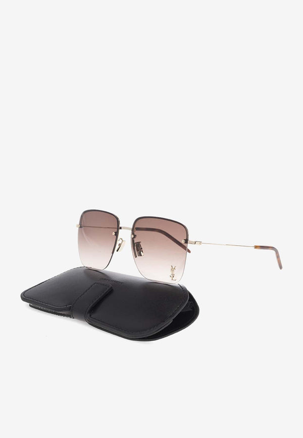 Half-Rim Square Sunglasses