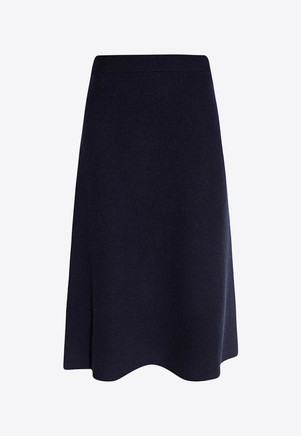 A-line Wool Midi Skirt