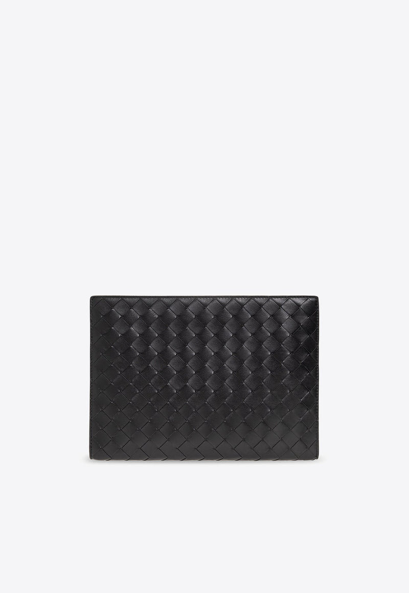 Intrecciato Leather Pouch