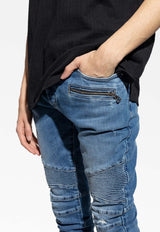 Distressed-Effect Slim-Fit Jeans