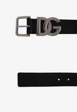 Logo Monogram Leather Belt