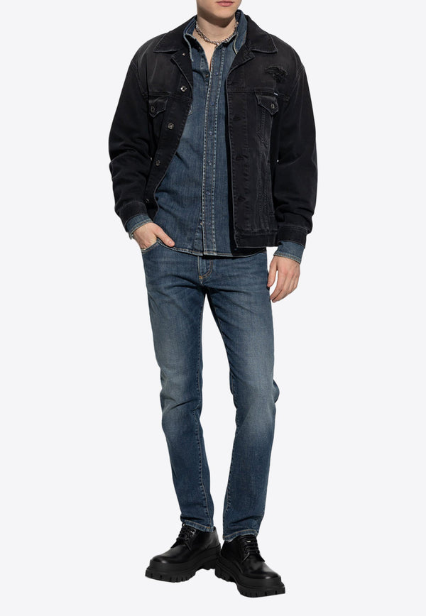 Long-Sleeved Denim Shirt