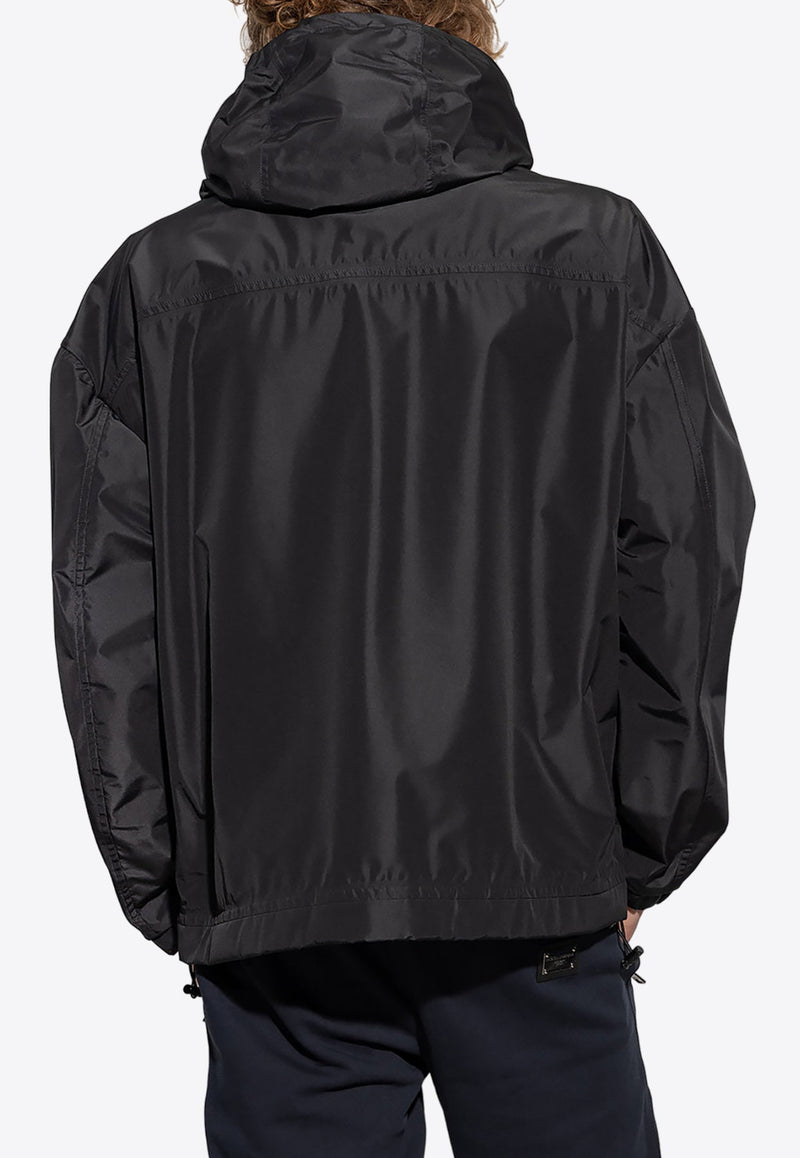 Logo-Plaque Hooded Jacket