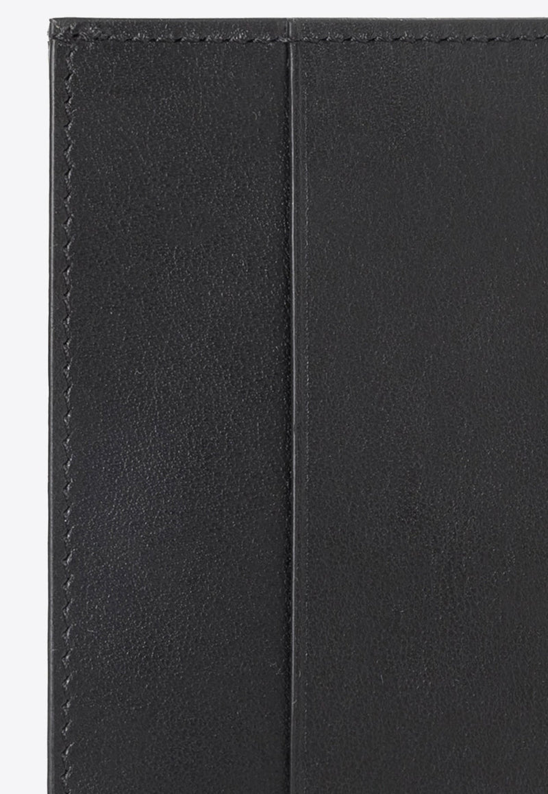 Logo Embossed Leather Cardholder