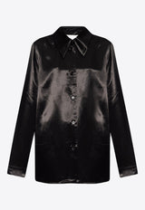 Pointed Collar Satin Shirt