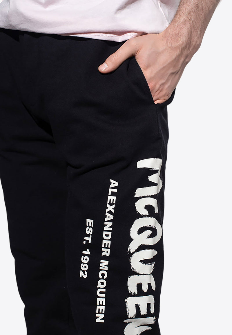 Graffito Logo Print Track Pants