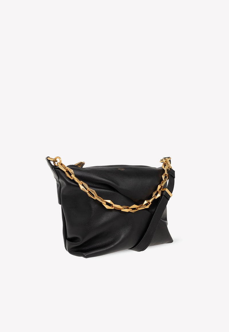 Diamond Hobo Bag in Soft Calf Leather
