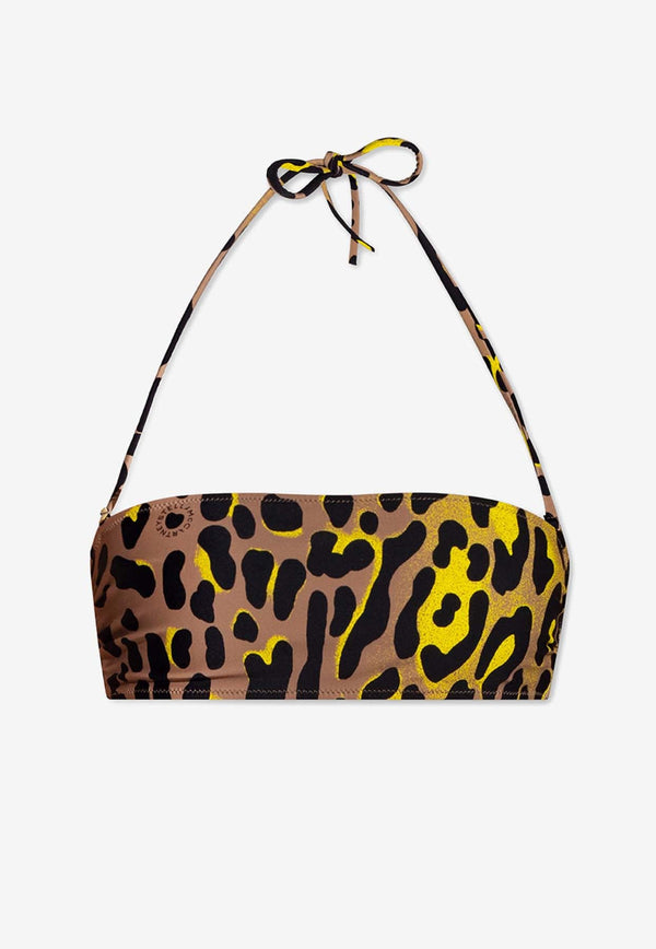 Leopard-Print Bikini Top
