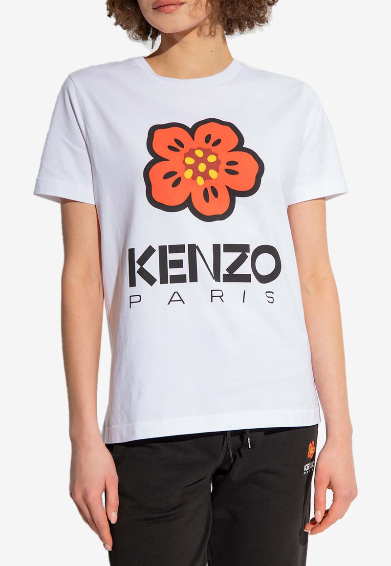 Boke Flower Printed Crewneck T-shirt