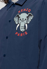 Elephant-Printed Overshirt