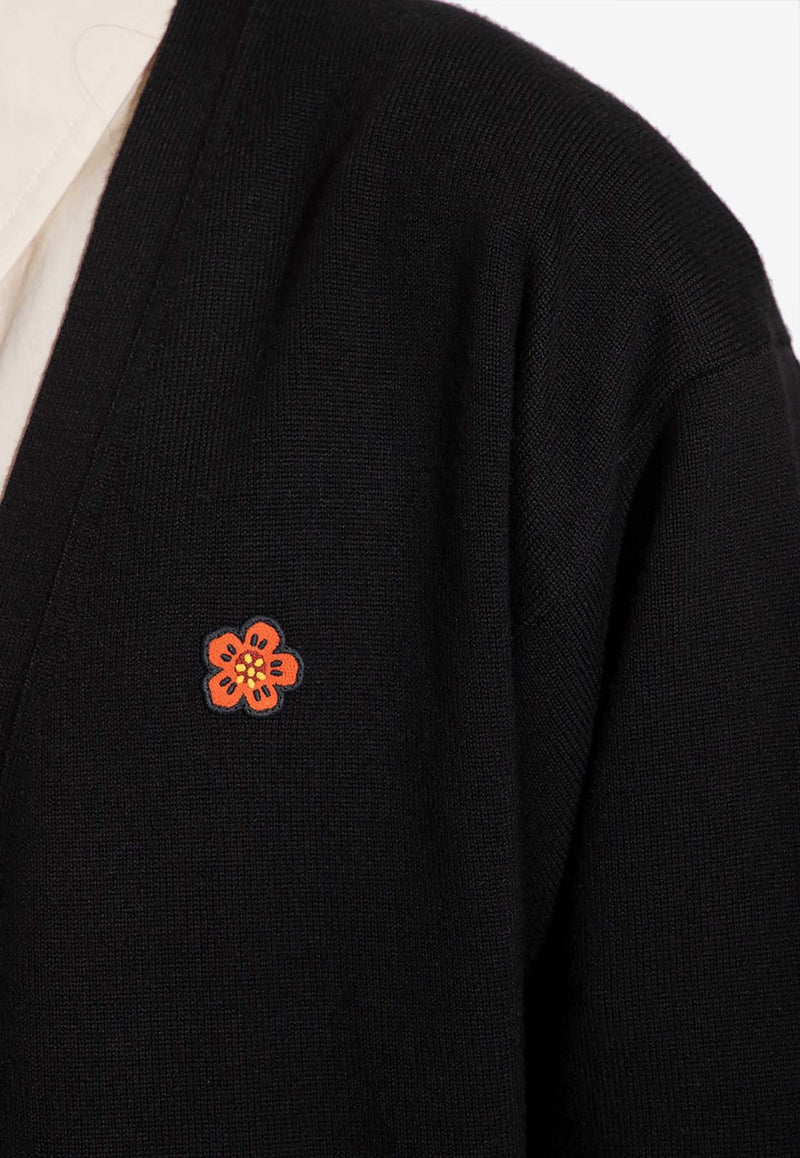 Boke Flower Embroidery Wool Cardigan
