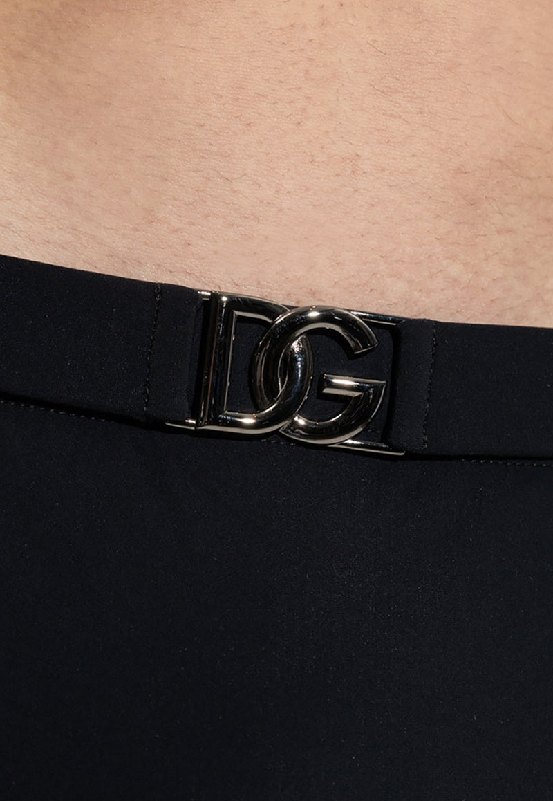 Swimming Briefs with DG Logo Buckle