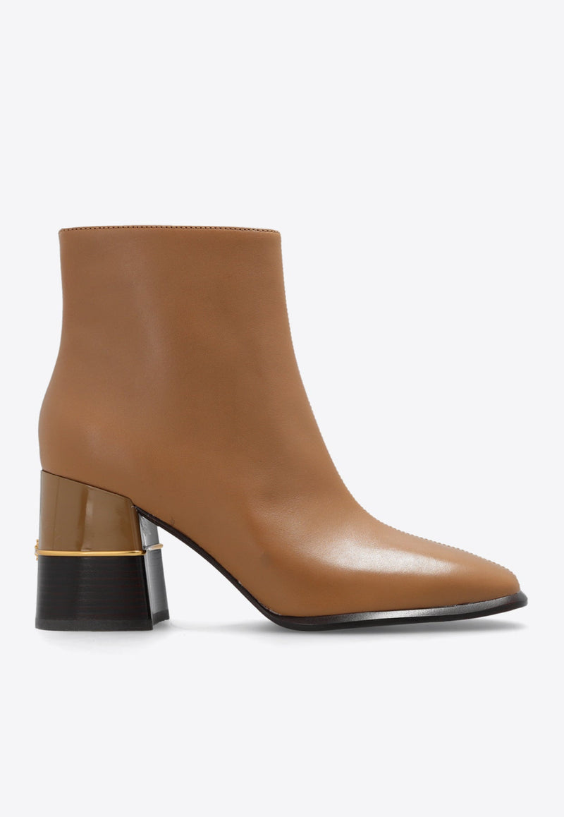 75 Calf Leather Ankle Boots