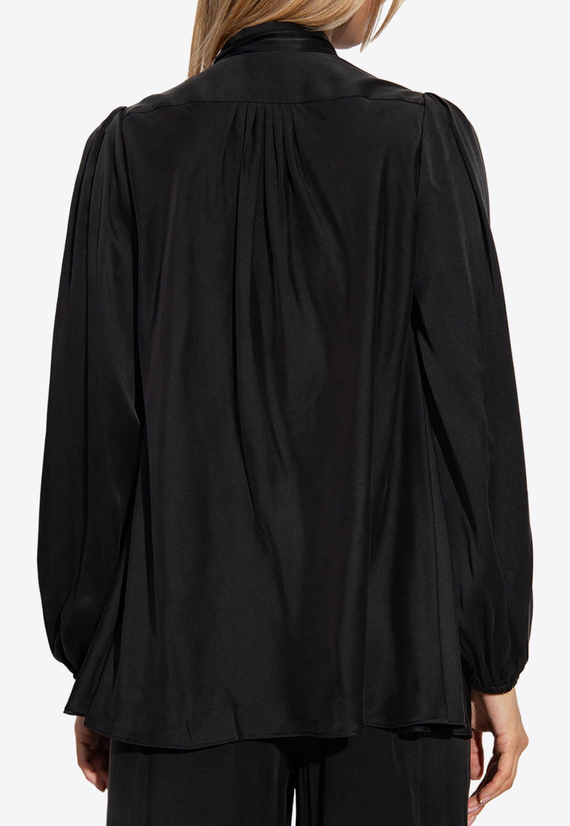 Billow Long-Sleeved Silk Blouse