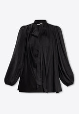 Billow Long-Sleeved Silk Blouse