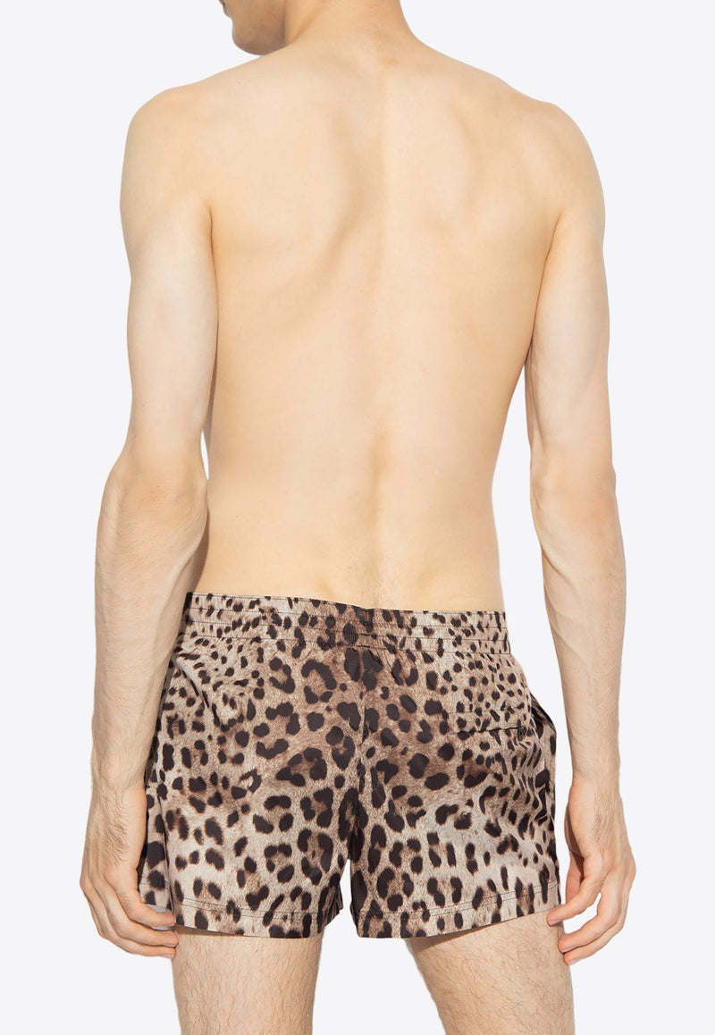 Leopard Printed Swim Shorts