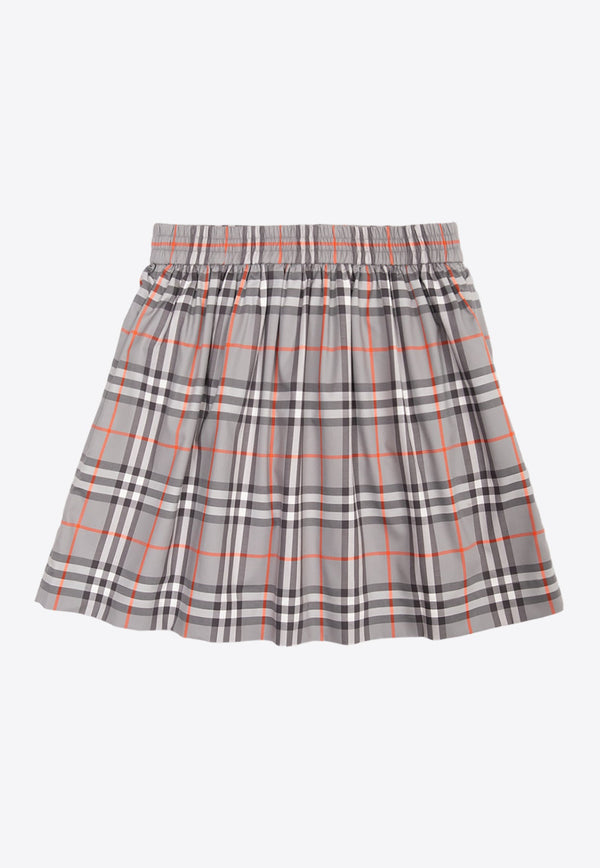 Girls Kelsey Checked Skirt