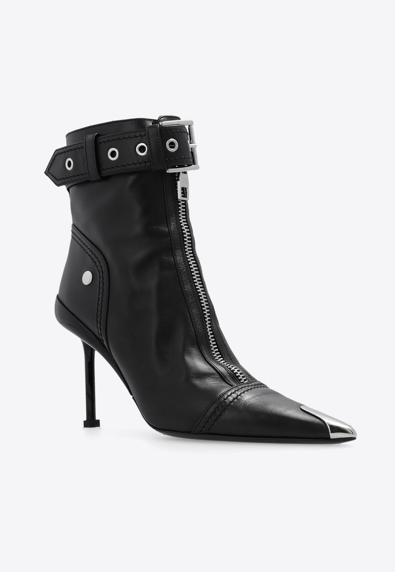 Slash 100 Buckle Leather Ankle Boots