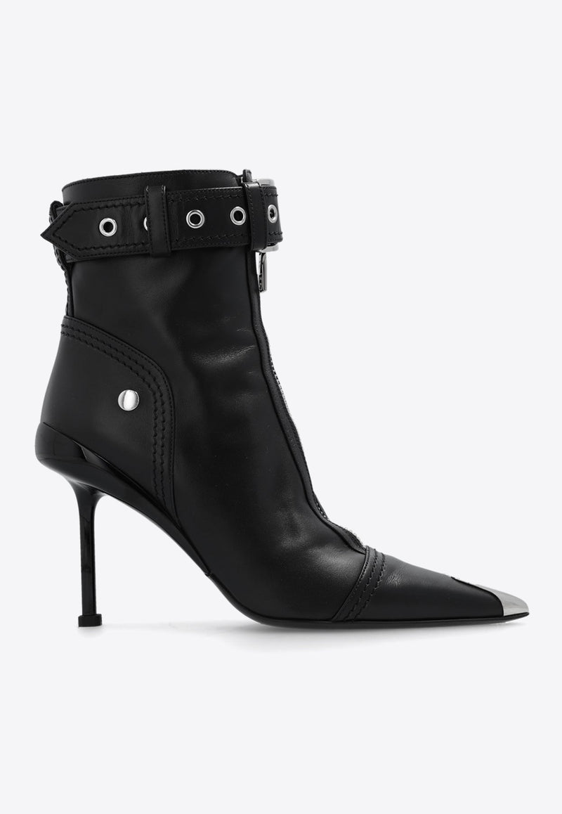 Slash 100 Buckle Leather Ankle Boots