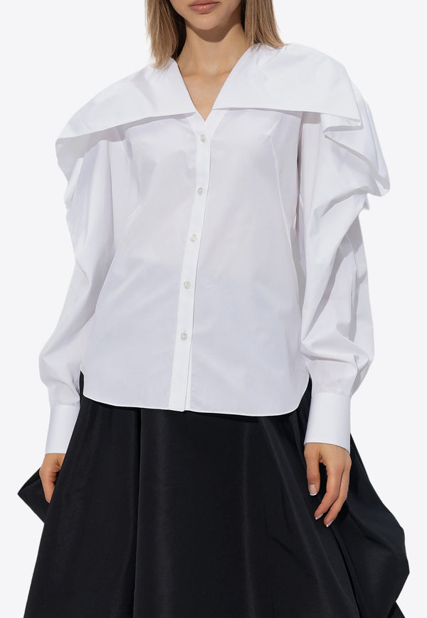 Long-Sleeved Ruffled Shirt