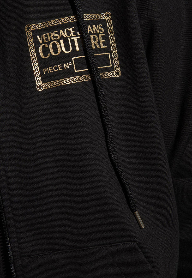 Logo Print Zip-Up Hoodie