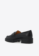 Leah Logo Plaque Leather Loafers