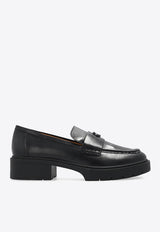 Leah Logo Plaque Leather Loafers