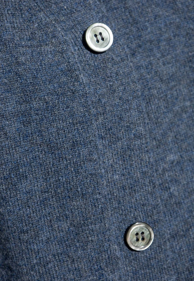 Logo-Embroidered V-neck Cardigan