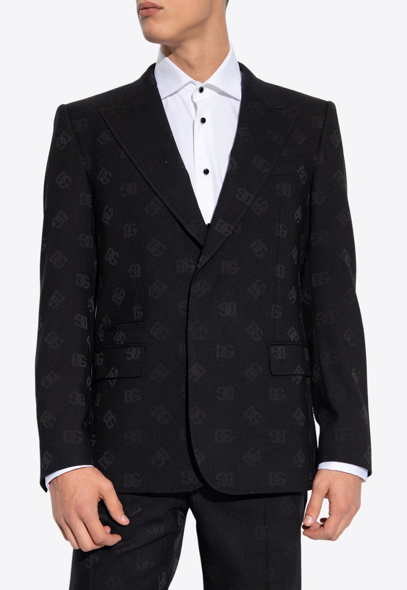 All-Over Logo-Pattern Blazer