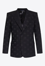 All-Over Logo-Pattern Blazer