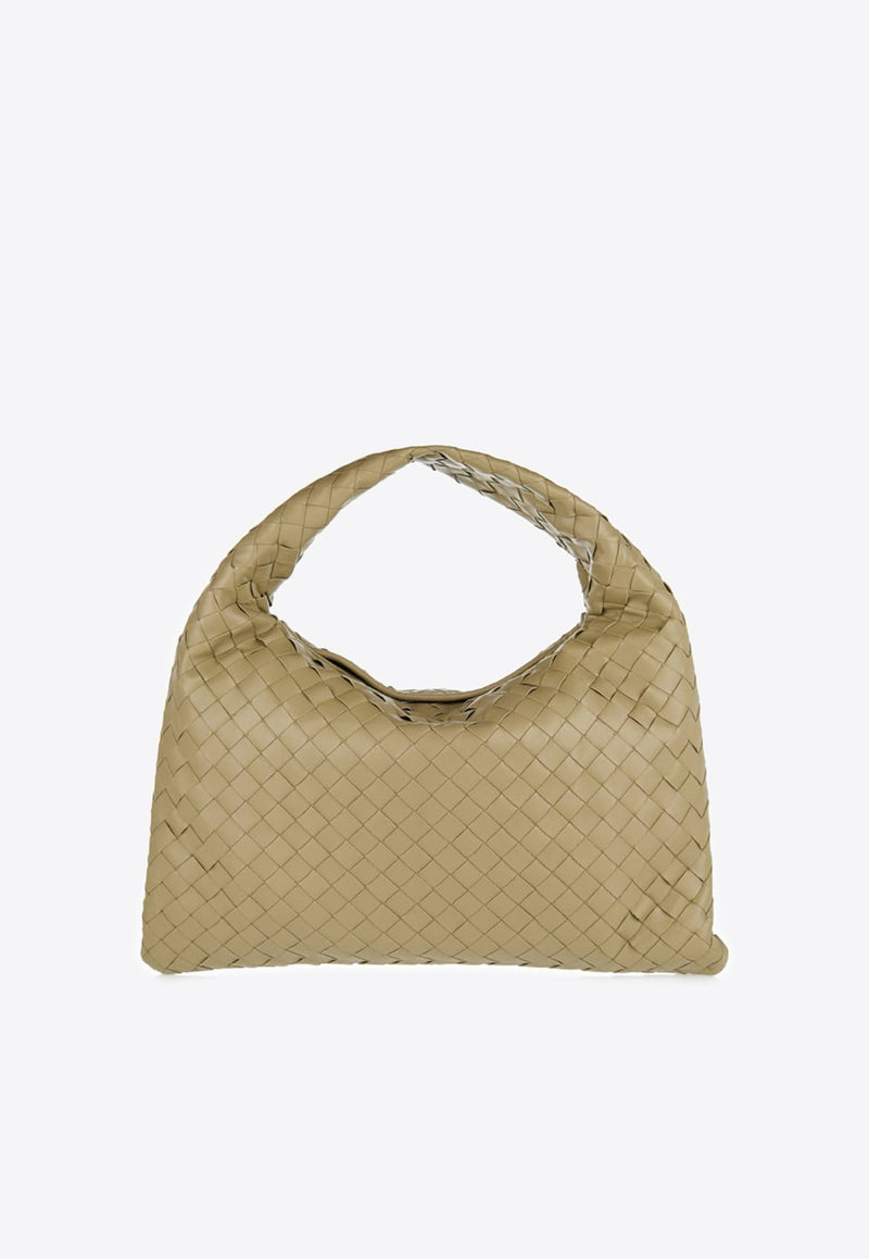 Small Hop Shoulder Bag in Intrecciato Leather