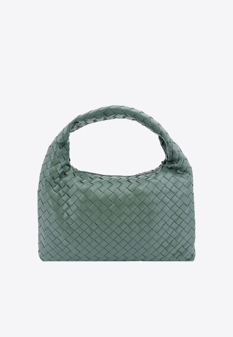 Small Hop Shoulder Bag in Intrecciato Leather