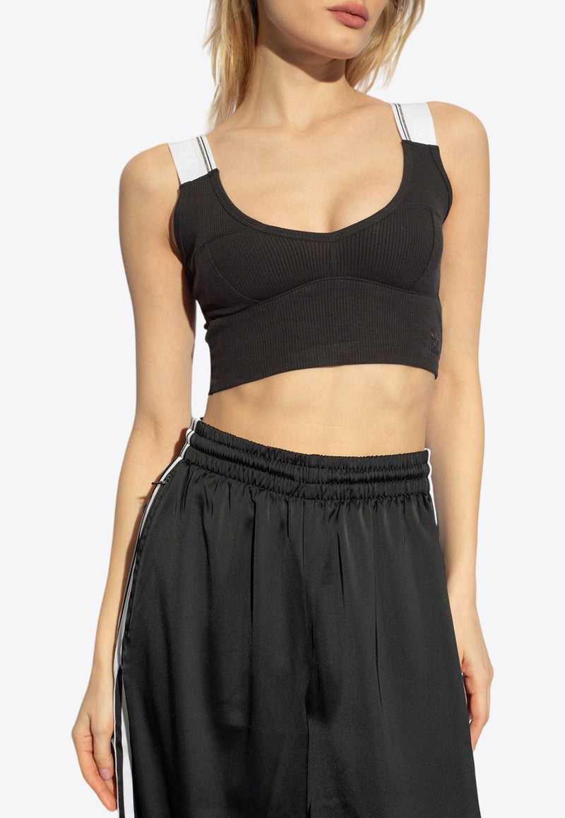 Tape Embroidered Cropped Top