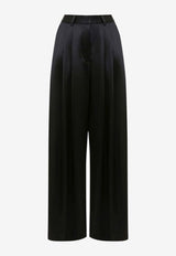 Wide-Leg Pleated Pants