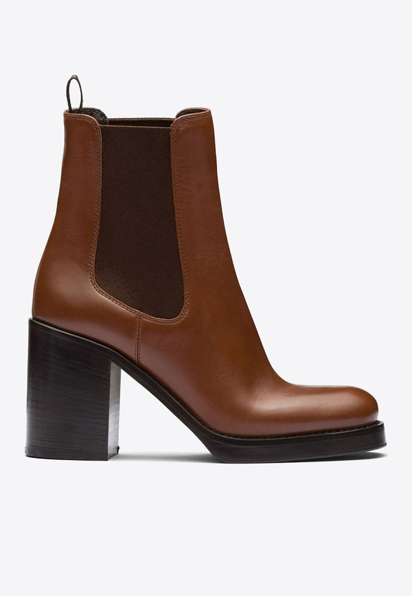 85 Brushed Leather Ankle Boots