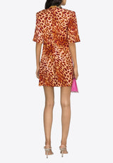 Leopard-Print Mini Dress