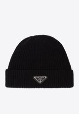 Logo Plaque Wool-Cashmere Beanie