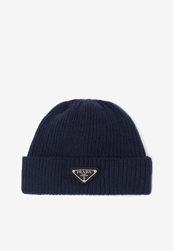 Logo Plaque Wool-Cashmere Beanie