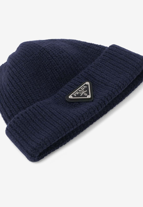 Logo Plaque Wool-Cashmere Beanie